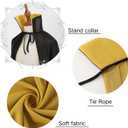 2 x Adult Reversible Cape Stand Collar Cloak Medieval Dracula Vampire Devil Costume Halloween Masquerade Men Women (Yellow)