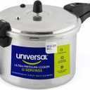 Universal (10.5 Quart / 10 Liter) Ultra Pressure Cooker, Pressure Pot with 6 Safety Systems, Aluminum Pressure Cooker for 11 Servings, Even Heat Distribution, Diameter 10.4 inches, Height 10.6 inches