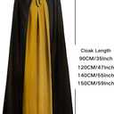 2 x Adult Reversible Cape Stand Collar Cloak Medieval Dracula Vampire Devil Costume Halloween Masquerade Men Women (Yellow)