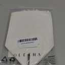 OLETHA Square Tissue Box Cover - Aesthetic Desk Decor for Room, Home & Office - Tissues Cube Boxes Holder - White