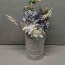 Der Rose Fake Flowers in Vase Silk Artificial Navy Blue Flowers Arrangements with Glass Vase for Dinning Coffee Table Centerpieces Home Kitchen Farmhouse Wedding Decor