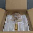 Modern Flush Mount Glass Ceiling Light, Gold Hallway Lights Vintage Chandelier, 4-Light Unique Light Fixture for Bedroom Entryway Loft Kitchen Laundry Bathroom Farmhouse