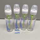 Dr. Brown's Anti-Colic Options+ Narrow Glass Baby Bottle with Level 1 Slow Flow Nipple, BPA-Free, 8 oz/250 mL, 0m+, 4-Pack 
