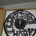 KingLive 12 Inch Kitchen Clocks Vinyl Record Clock, Creative Kitchen Home Decor, Coffee Wall Decor Theme for Restaurant Café, Gift for Women Wives(Black Coffee Cup)