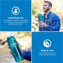 Nalgene 48 oz Wide Mouth Water Bottle | BPA-Free, Durable & Leak Proof, Large & Lightweight for Hiking, Gym & Sports, Seafoam