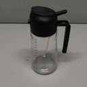 TrendPlain 16oz/470ml Glass Olive Oil Sprayer for Cooking  2 in 1 Olive Oil Dispenser Bottle for Kitchen Gadgets and Air Fryer Accessories, Salad, BBQ - Black