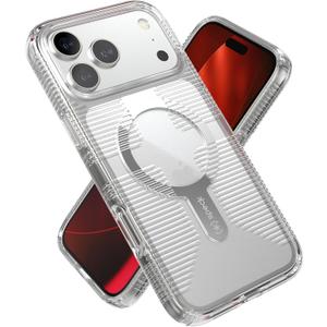 Speck GEMSHELL Grip +MS Case for iPhone 17 Pro Max - Clear/Clear | Slim Protective Grip | Drop Protection | MagSafe Compatible