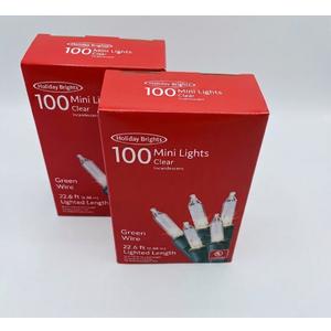 2 x Holiday Bright 100 Mini Lights Clear