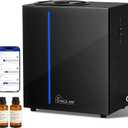 MQLMF HVAC Diffuser Scent System,10000 Sq Ft,Built-in Fan,Rapid Scent Diffusion,Lockable Oil Bottle,Commercial Diffuser,Metal Body,Ambiance Light,Scent Whole House,Large Spaces - Black