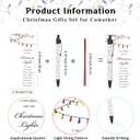 25 Set Bulk Christmas Gifts for Coworker Employee Sublimation Bulb Pen Coworkers Are like Christmas Light Card Office Appreciation Gift for Staff Team Colleagues Teacher Nurse