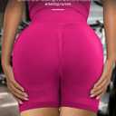 Buauty Womens 5" Scrunch Butt Lifting Shorts Workout Gym High Waisted Tummy Control Seamless Booty Yoga Biker Shorts (Pink)