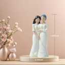 Meicyan Gifts for mom Birthday, Mother Daughter Figurine with Hand-Carved, Gifts for mom from Daughter, Retirement Gifts, Mother of The Bride Gifts, Memorial Gifts, Statues for Home Decor