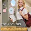 KEYDUACU 13 pcs Girls Locker Accessories, Locker Decorations Including Mirrors, whiteboards, Magnets and organizing Supplies. Ideal for Back-to-School Essentials and The Office (13 pcs-Pink)