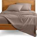 Bare Home Queen Sheet Set - 1800 Ultra-Soft Microfiber Queen Bed Sheets - Double Brushed - Deep Pockets - Easy Fit - 4 Piece Set - Bedding Sheets & Pillowcases (Queen, Taupe)