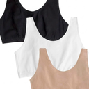 Fruit of The Loom Womens Built Up Tank Style Sports Bra, White/Sand/Black, 40 US