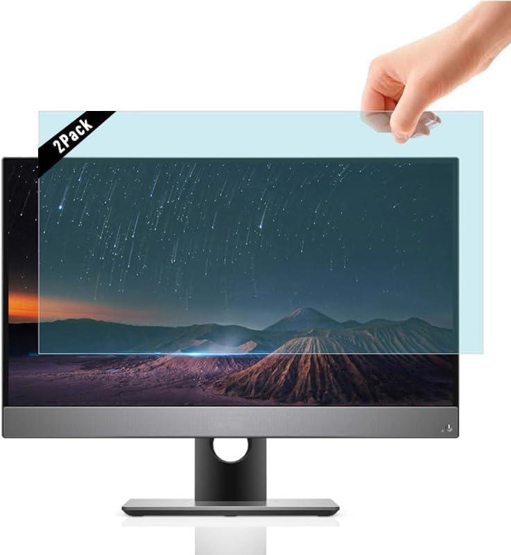 [2 Pack] 24 inch Removable Anti-Glare Blue Light Screen Protector for 16:9 Computer Monitor Anti-Glare, Anti-Scratch, PC Anti-UV Eye Protection Filter