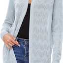 Women's Lightweight Summer Crochet Open Front Long Shawl Cardigan HollowOut Sweater Size S