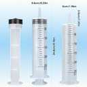 4 Pack 250mL Large Syringes with Tip Adapter - Individually Sterile Sealed Plastic Syringe for Liquid, Glue Dispensing, Scientific Labs
