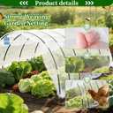 Garden Netting Kit for Raised Beds 10 x 33 FT Strong Mesh Netting 6 Sets of Fiberglass Garden Hoops Inscet Barrier Protection Net for Vegetable Plant Fruit Flowers