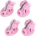 ULTECHNOVO Breathable Pet Sandals for Small Dogs Size 1 Mesh Shoes with Flexible Rubber Sole Anti-Slip Dog Booties for Outdoor Walking and Hot Pavement Protection