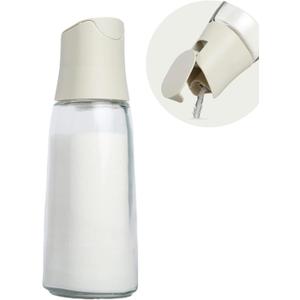 Glass Sugar Shaker Dispenser with Easy Pour Spout - 16 oz Capacity for Coffee, Tea, and Baking Ingredients - Sleek and Practical Kitchen Organizer