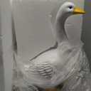 Porch Goose Statue Outdoor 20 Inch Large White Porch Goose Sculpture Dcor for Home Garden Lawn Yard Patio Entryway Accent,Cute Resin Goose Figurine Gift for Mom Grandma Women
