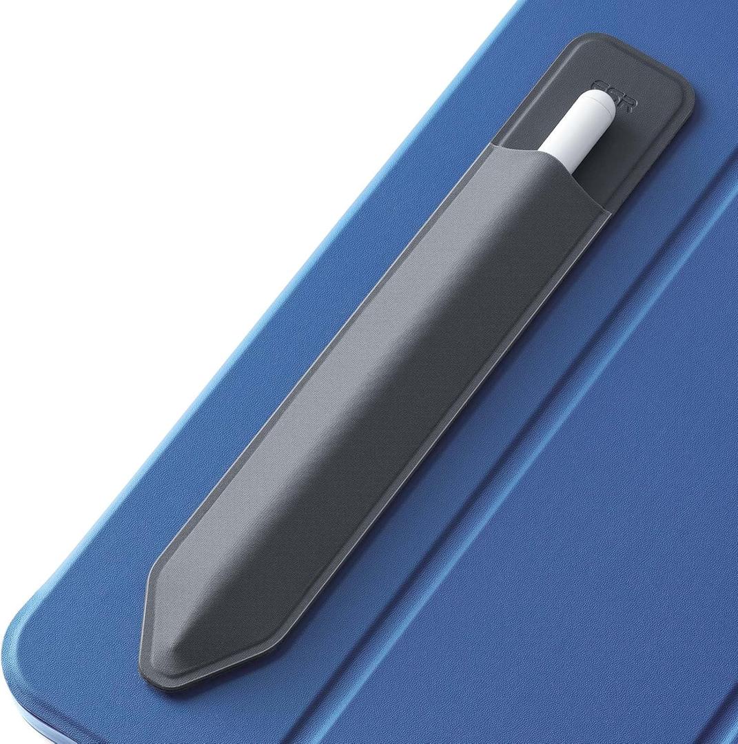 ESR Pencil Case Holder Compatible with The Pencil (Pro and 1st and 2nd Gen), Elastic Pocket for Stylus Pen [Pencil Protected and Safe] Pouch Adhesive Sleeve Attached to Case for Pencil, Dark Grey