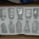 Glass Bud Vase Set of 20 - Small Vases for Flowers in Bulk - Assorted Vintage Crystal Vases for Flowers, Table Centerpieces (Clear, 20 Pcs)