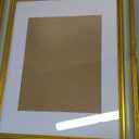 11x14 Picture Frame for 8x10 Photo with White Mat, HD Real Glass 11x14 Vintage Photo Frame with Gold Green Texture Border Horizontal & Vertical Display for Tabletop or Wall Decor (1 Pack)