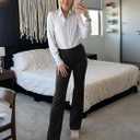 Tall Women's 34/36/38 Inseam Bootcut Dress Pants Office Work Yoga Slacks Stretch Business Casual Trousers (Black, L)