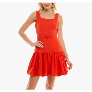 Women's Bubble Hem Knee-Length Dress, Size 16
