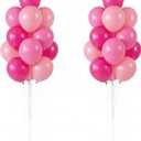 Balloon Column Kit Set of 2 With Balloons Included - Balloon Tower with Stand, Base, and Pole,Backdrop Decoration for Wedding, Baby Shower, Birthday Party, or Bachelorette Parties (Pink)