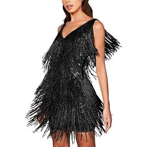 Sequin Cocktail Dresses Flapper Dresses 1920s Gatsby with All-Over Fringe Mini Dresses Prom Party Dress, Medium Sequin Cocktail Dresses Flapper Dresses 1920s Gatsby with All-Over Fringe Mini Dresses Prom Party Dress, Medium