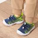 FEETCITY Toddler Slip On Shoes Boys Girls Wide Toddler Tennis Shoes Sports Walking Sneakers (Blue Green)