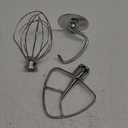 Funmit Mixers Accessories Stainless Steel Attachments Replacement for Kitchen-aid Mixers, K45WW Wire Whip, K45DH Dough Hook, K45B Coated Flat Blade Paddle, Kitchen Tilt-Head Aid Stand Mixer Attachment