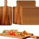 Nuenen 20 Pcs Wood Cutting Board with Handle 15.7 x 7.8 Inch Acacia Bamboo Wooden Serving Kitchen Chopping Boards for Pizza, Bread, Cheese, Charcuterie, Fruit, Vegetables(Acacia)