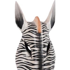 The World of Feathers Animal Mask African Safari Jungle Wall Hanging Decor Unique Wall Art Sculpture (Dots Brown, 20x6.5x3.5 In)