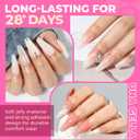 UNA GELLA Long Coffin Nail Tips, 504pcs Pre-Shape Fake Nails Half Matte Full Cover Acrylic Gel Nail Tips Clear Long Coffin Press On Nails Home DIY Extension 12 Sizes Gelly Tips