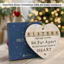 2 x Sister Christmas Ornament 2025 - Xmas Gifts for Sisters Far Away on Birthday, Unique Bestie Soul Sister Gifts for Women, Cute Friendship Ornament for Christmas Tree Decorations