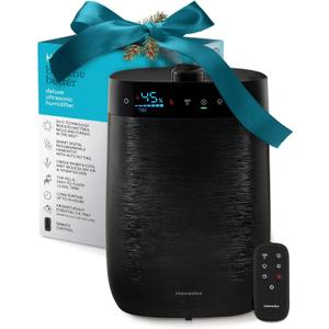 Homedics Deluxe Ultrasonic Humidifier for Large Rooms, Warm or Cool Mist, UV-C Technology, 1.5-Gallon Top Fill Tank, Smart Digital Programmable Humidistat, Home Dry Air Relief, Aromatherapy