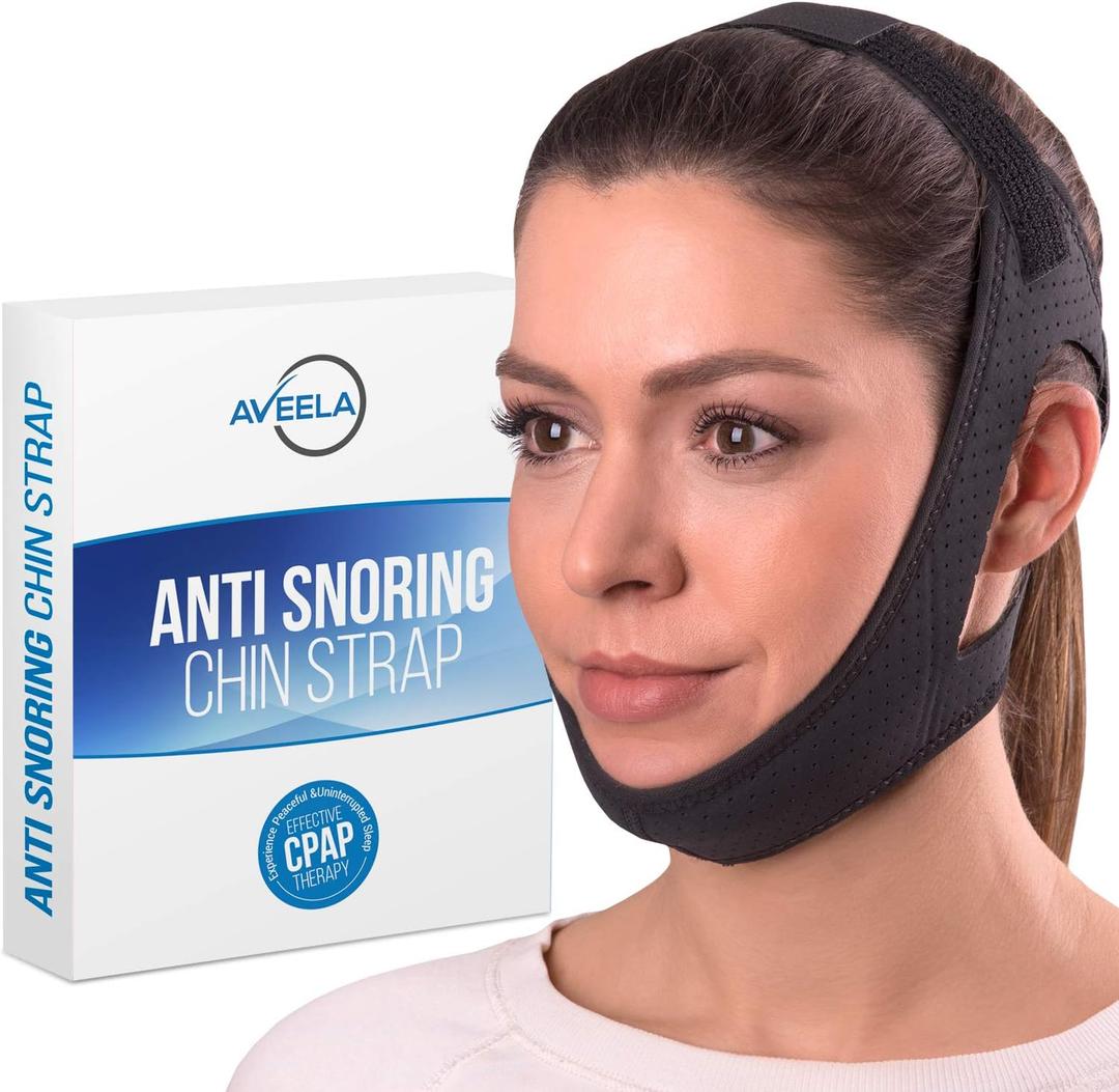Chin Strap for Sleeping | 3 Sizes Anti Snoring Chin Strap, Anti Snoring Device for Men and Women | Double Airflow Jaw Strap, Stop Snoring Solution Chin Strap - Medium Chin Strap for CPAP Users