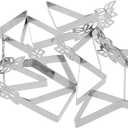 12pcs Stainless Steel Tablecloth Clips - Triangle Grips for Outdoor Dining Weddings and Events