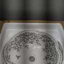 Vessel Bathroom Sink Flower Shape Design Porcelain Above Counter Sink for Bar and Cloakroom Chinese Vanity Bowl (white-black)