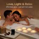 Aignis 24pcs LED Flameless Floating Candles, Burning Time Over 120 Hours, 3 Inch Plastic Battery Operated Tealights, Cozy White Light for Pool/Bathtub/Hot Bath/Wedding Centerpiece Decor Décor