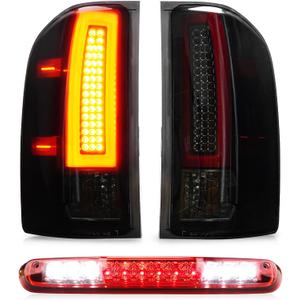 Tail Light + 3rd Third Brake Cargo Lamp for Chevy Silverado 1500 07-13, 2500HD & 3500HD 07-14, GMC Sierra 3500HD 08-14, High Mount Stop Light Rear LED Taillight, 25958482 25958483 GM2800207 GM2801207