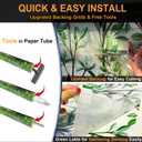 4 x Window Privacy Film with Cutting Grid, Non-Adhesive Stained Glass Window Film Decorative, Static Cling Privacy Window Film (Leaf Rainbow,17.5 X 78.7 inch)