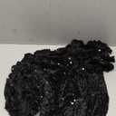 dasmzper Women Sexy Sequin Off Shoulder Ruffle Short Sleeve Bodycon Mermaid Party Formal Evening Maxi Dress Black Small