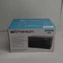 Emerson MW7302B Compact Countertop Microwave Oven with Touch Control, LED Display, 700W, 10 Power Levels, 6 Auto Menus, Glass Turntable and Child Safe Lock, 0.7 Cu., Ft. Black