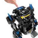 Fisher-Price Imaginext DC Super Friends RC Toy Transforming Batbot 2-in-1 Robot to Vehicle with Lights, Sounds & Phrases, Remote Controller, Plus 1 Small Figure & 4 Launcher Disks, 16 Inches