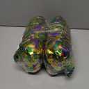 2 x 50 Feet Mardi Gras Tinsel Garland Gold Green Purple Garland Mardi Gras Christmas Tree Tinsel Garland Metallic Twisted Hanging Garland for Mardi Gras Oktoberfest Birthday Party Decoration